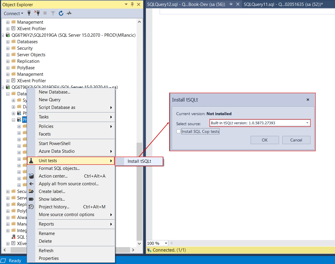 Unit tests preparation for continuous integration 